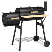 Costway Outdoor BBQ Grill Charcoal Barbecue Pit Patio Backyard Meat Cooker Smoker OP70567