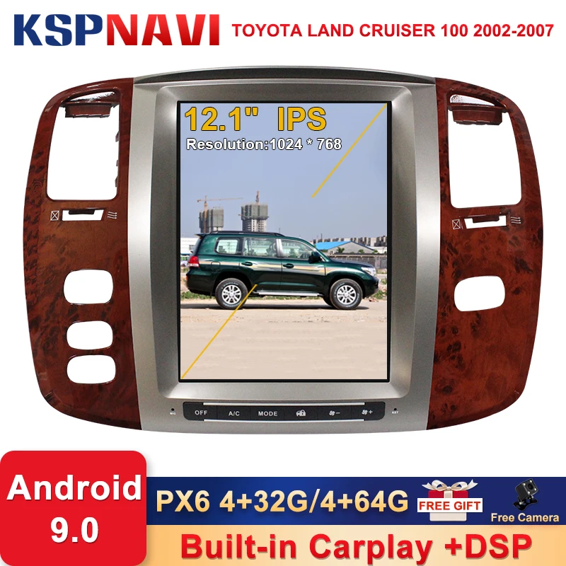 

Мультимедийный плеер для Toyota Land Cruiser 100/ Lexus LX470 2002-2007, стерео, автомобильный радиоприемник, головное устройство, Android, GPS-навигация