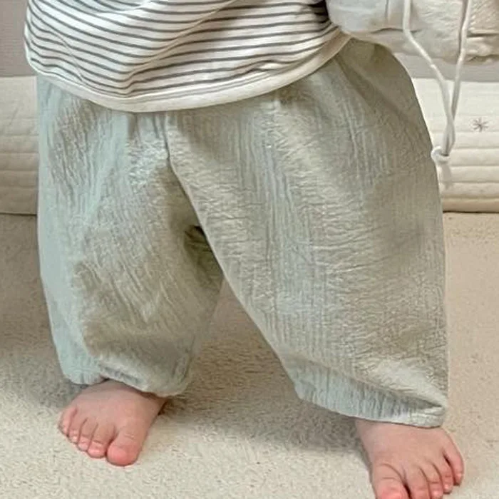 

Детские повседневные брюки в Корейском стиле, Новинка весна-лето 2021, хлопковые удобные простые свободные однотонные штаны с редисом для дев...