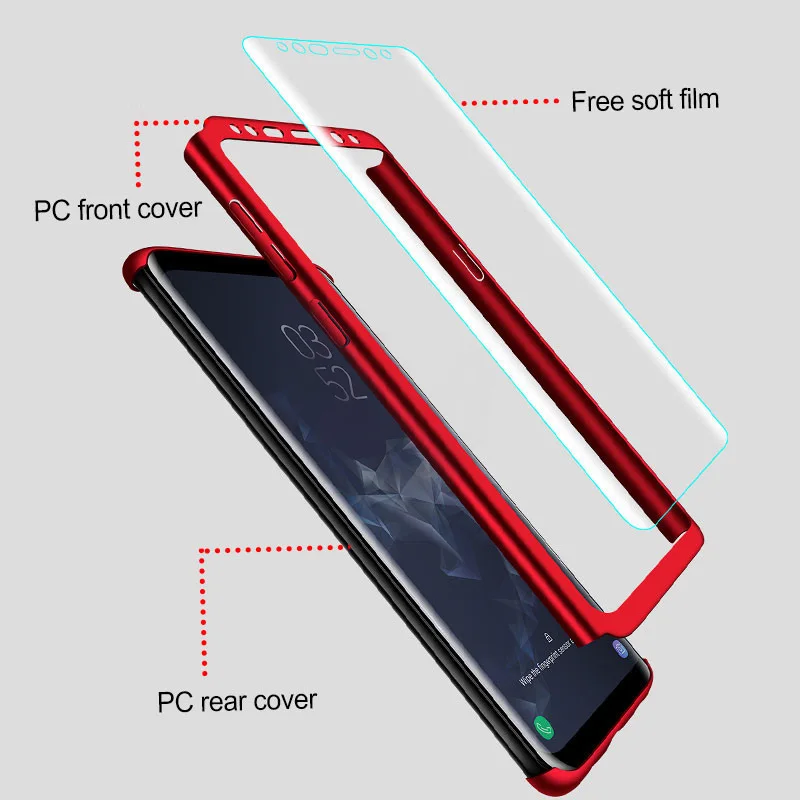 Полностью Защитный чехол для телефона Samsung S7 Edge S9 S8 Матовый мобильный телефон Plus C9