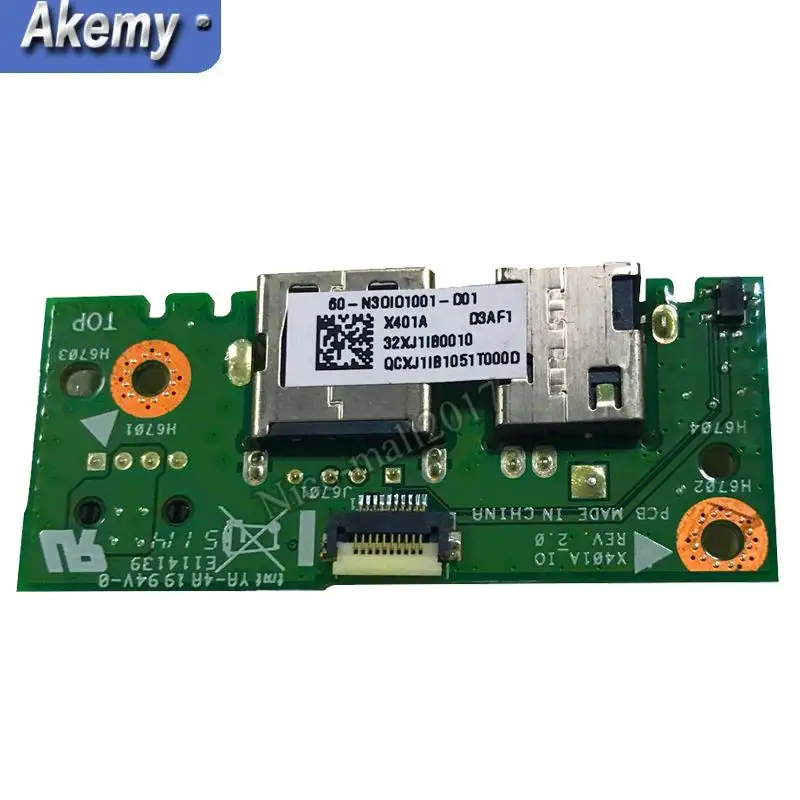 XinKaidi X401A_IO плата REV2.0 для ASUS X301A X401A X501A питания ноутбука аудио USB IO Плата интерфейса