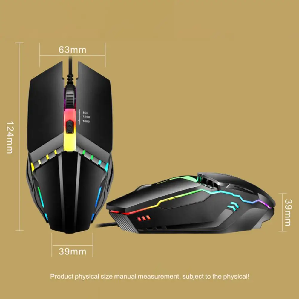 

OP-40 USB Interface 4 Buttons ABS Mechanical Wired Mouse 1600DPI Laptop Computer Mouse