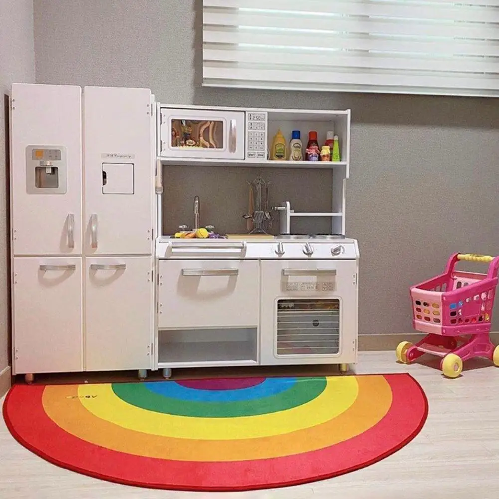 Accesorios de fotograf&iacute;a para beb&eacute;s, Alfombra de viento, fruta, Arco Iris, alfombrilla para pie, alfombrilla para puerta, alfombra decorativa para habitaci&oacute;n de ni&ntilde;os-0
