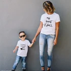 Новые одинаковые комплекты для всей семьи с надписью my heart is full футболка одежда с принтом I make mama's heart для мамы и сына