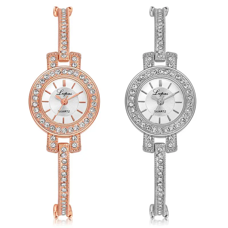 

Fabulous Casual Ladies Women Unisex Stainless Steel Rhinestone Quartz Wrist Watch Montre Femme Bayan Saat Woman Watch