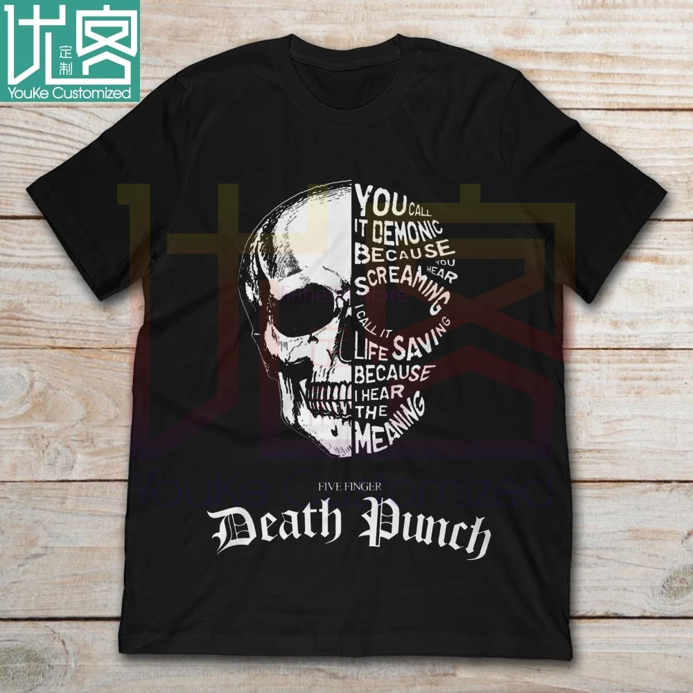 2019 брендовая мужская футболка с черепом Five Finger Death Punch|Мужские футболки| |