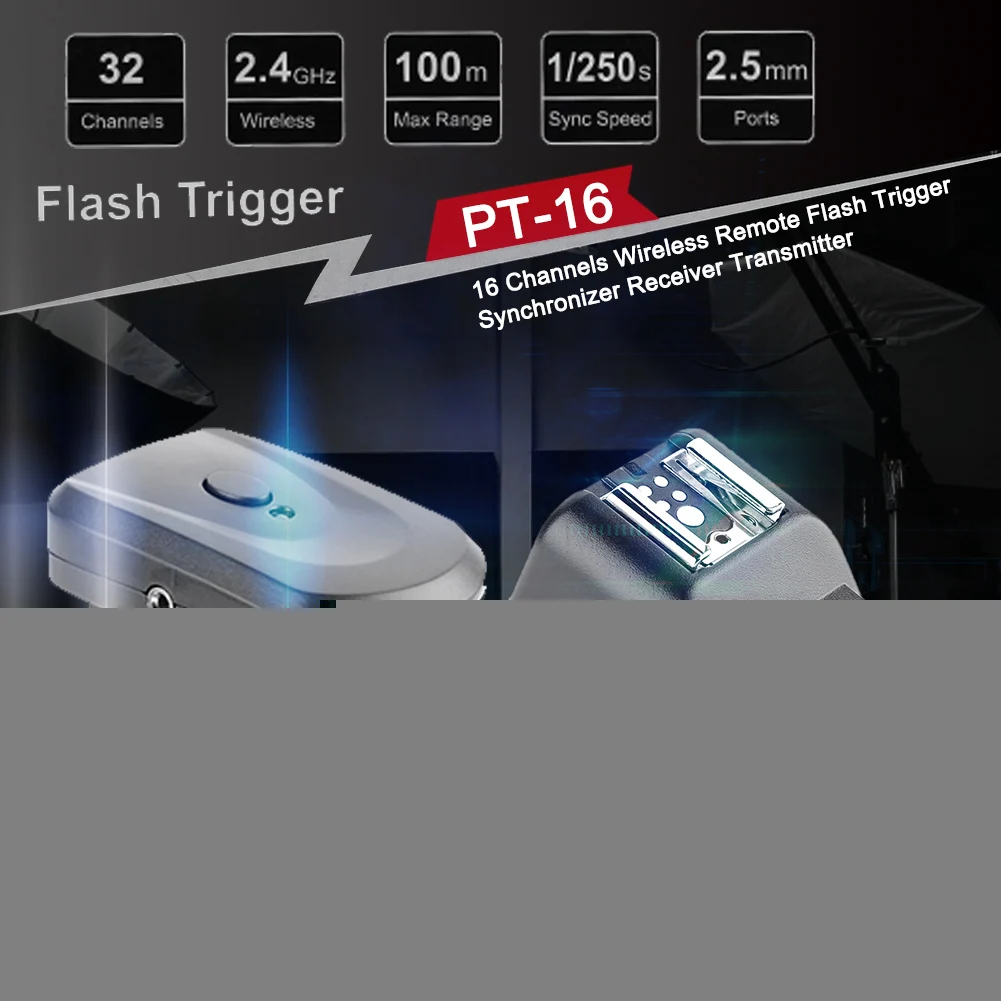 16-канальная Вспышка Hot Shoe Flash Lamp беспроводной пульт дистанционного управления