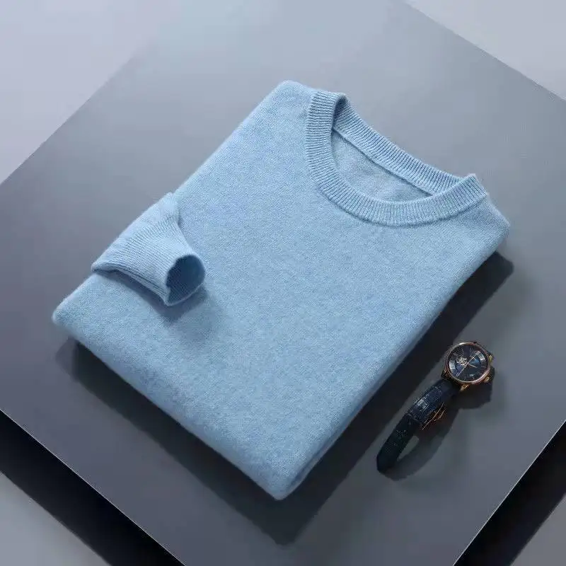 Мужской трикотажный джемпер из кашемира и хлопка Осень-зима 2022 - купить по
