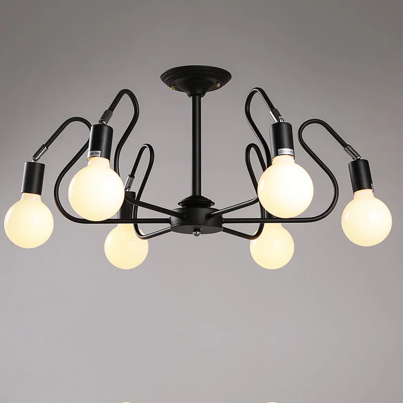 Современные Люстры 6 светильников простые креативные подвесные лампы из