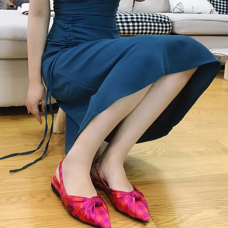 MONMOIRA/шелковая женская обувь на плоской подошве с узелками Разноцветные женские