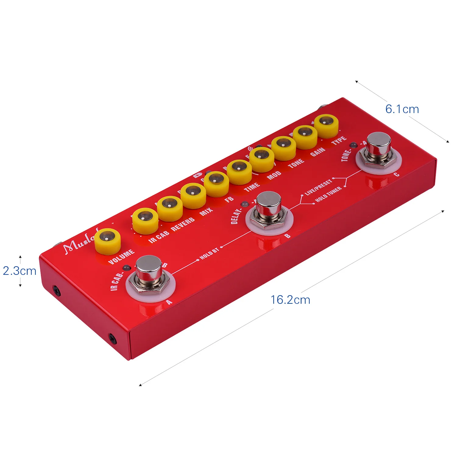 muslady cube baby multi funktionale elektrische gitarre kombinierten effekte pedal gitarre sender empfänger gitarre zubehör teile free glo