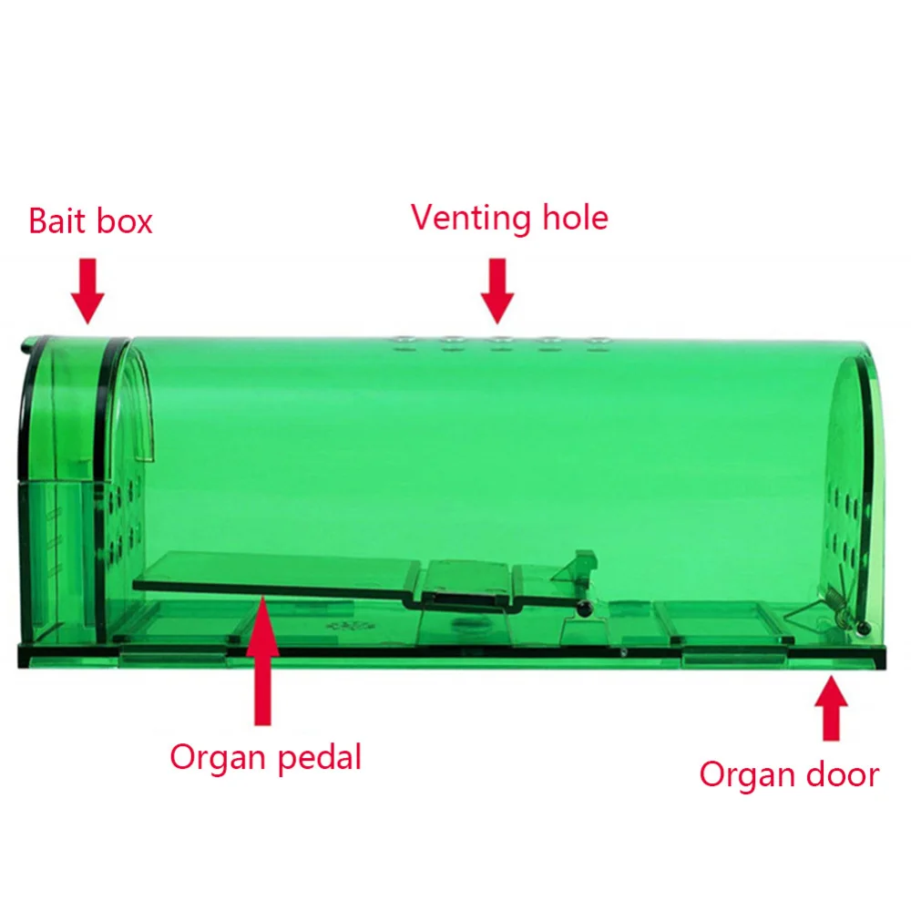 2X Пластик Мышь ловушка многоразовые для крыс клетка грызунов вредителями