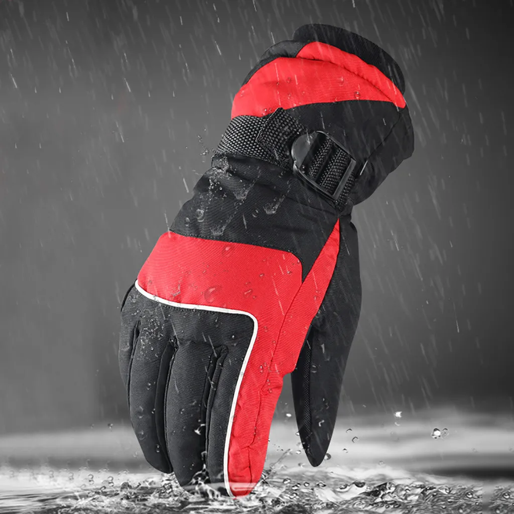 

2019 Men Women Ski Gloves Fleece Snowboard Gloves Snowmobile Motorcycle Riding Winter Gloves Windproof Waterproof Gloves