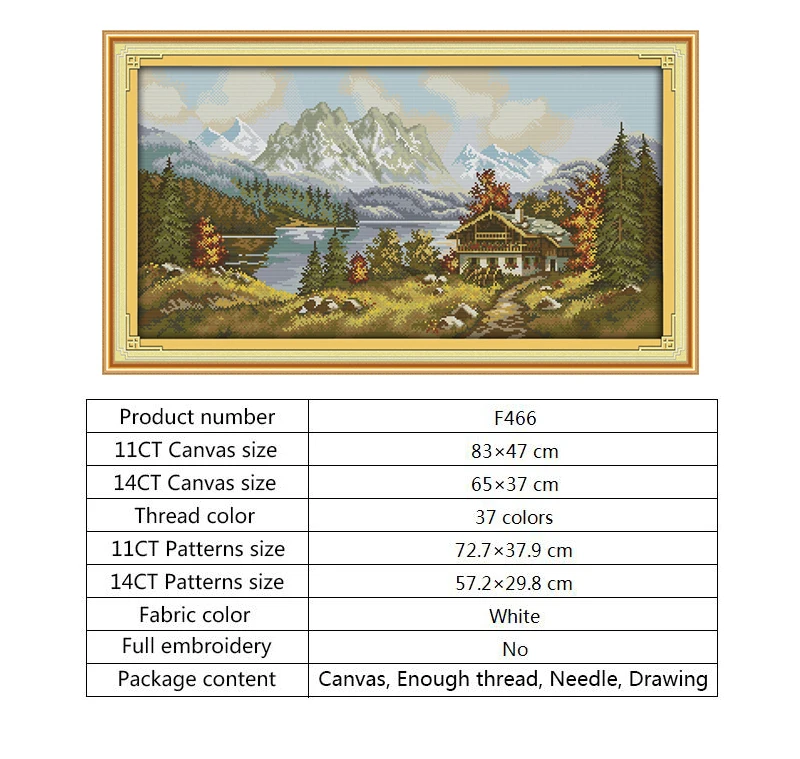 Штампованные узоры для вышивки крестиком пейзаж картина 14ct печать на холсте 11ct