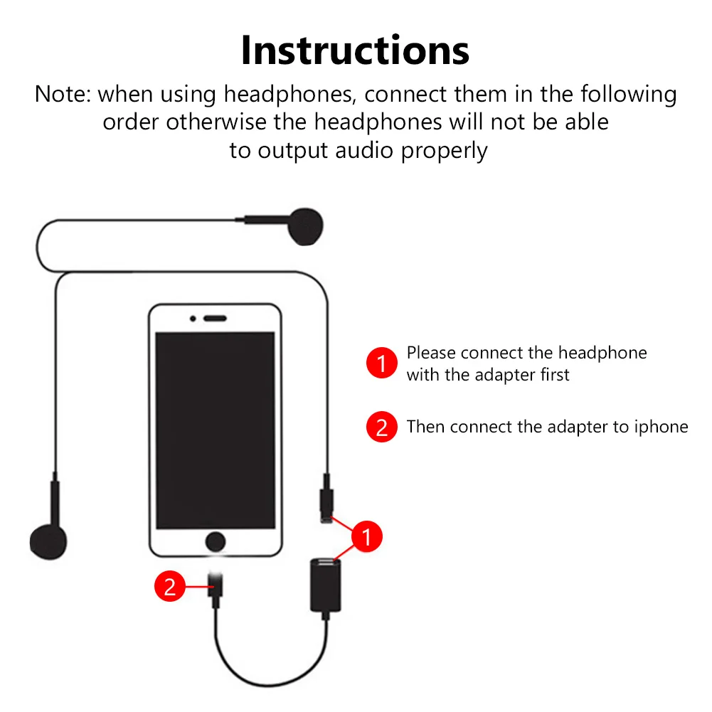 

2 in 1 Adapter For Apple iPhone Headphone Adapter Jack 3.5mm Aux Cord Dongle Audio & Charging Adapter For 11 Pro Max /XS/XR/X/8