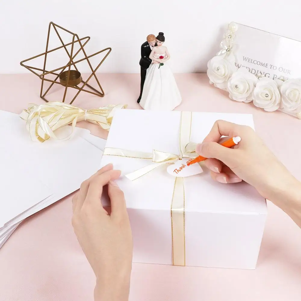 Подарочные коробки OurWarm 4 л большая подарочная коробка с крышкой белая из