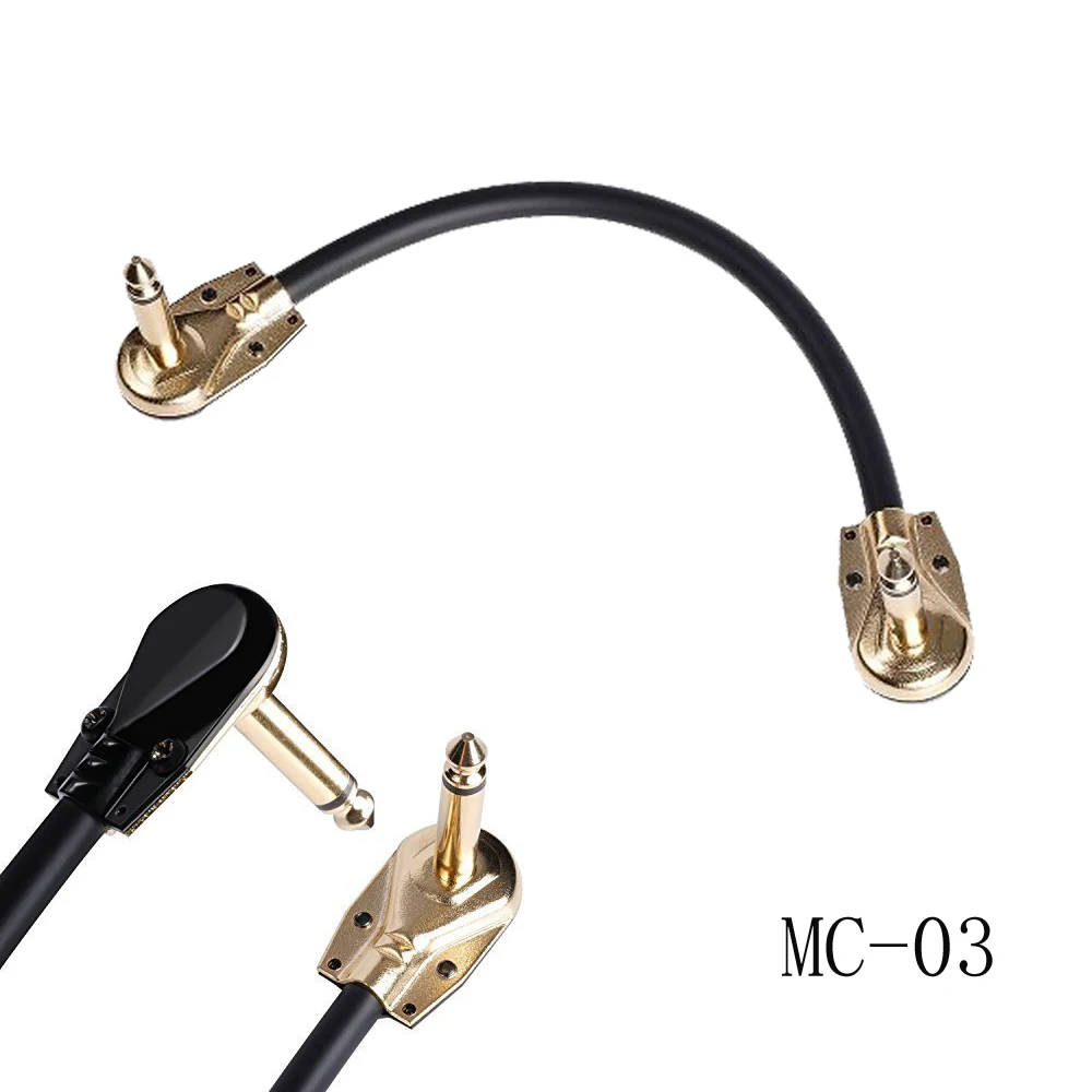 1 шт. 15 см/30 см гитарная педаль эффектов инструмент патч кабель 1/4 &quotсеребряный