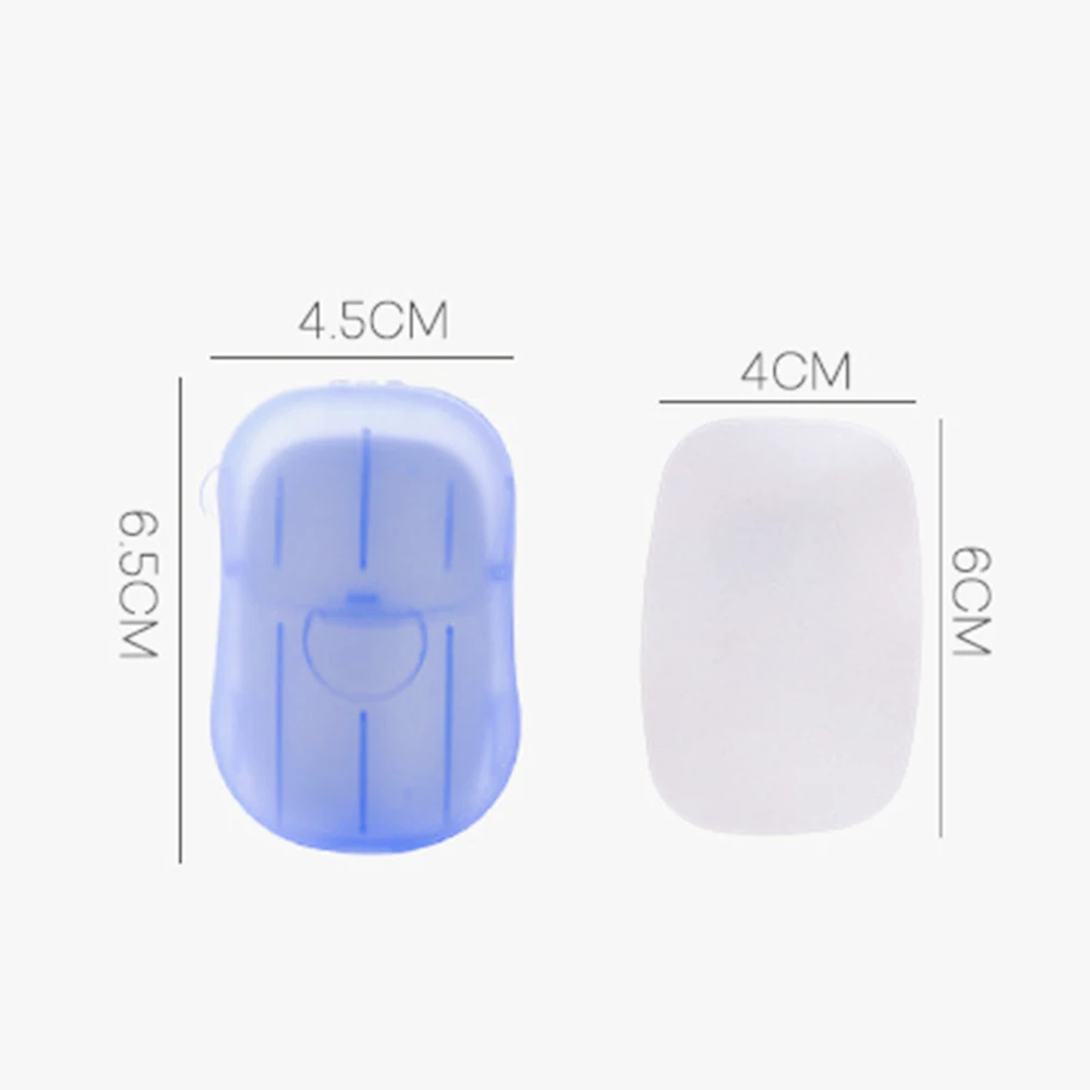 20 шт мыльная бумага s портативные одноразовые мыльные хлопья с коробкой для