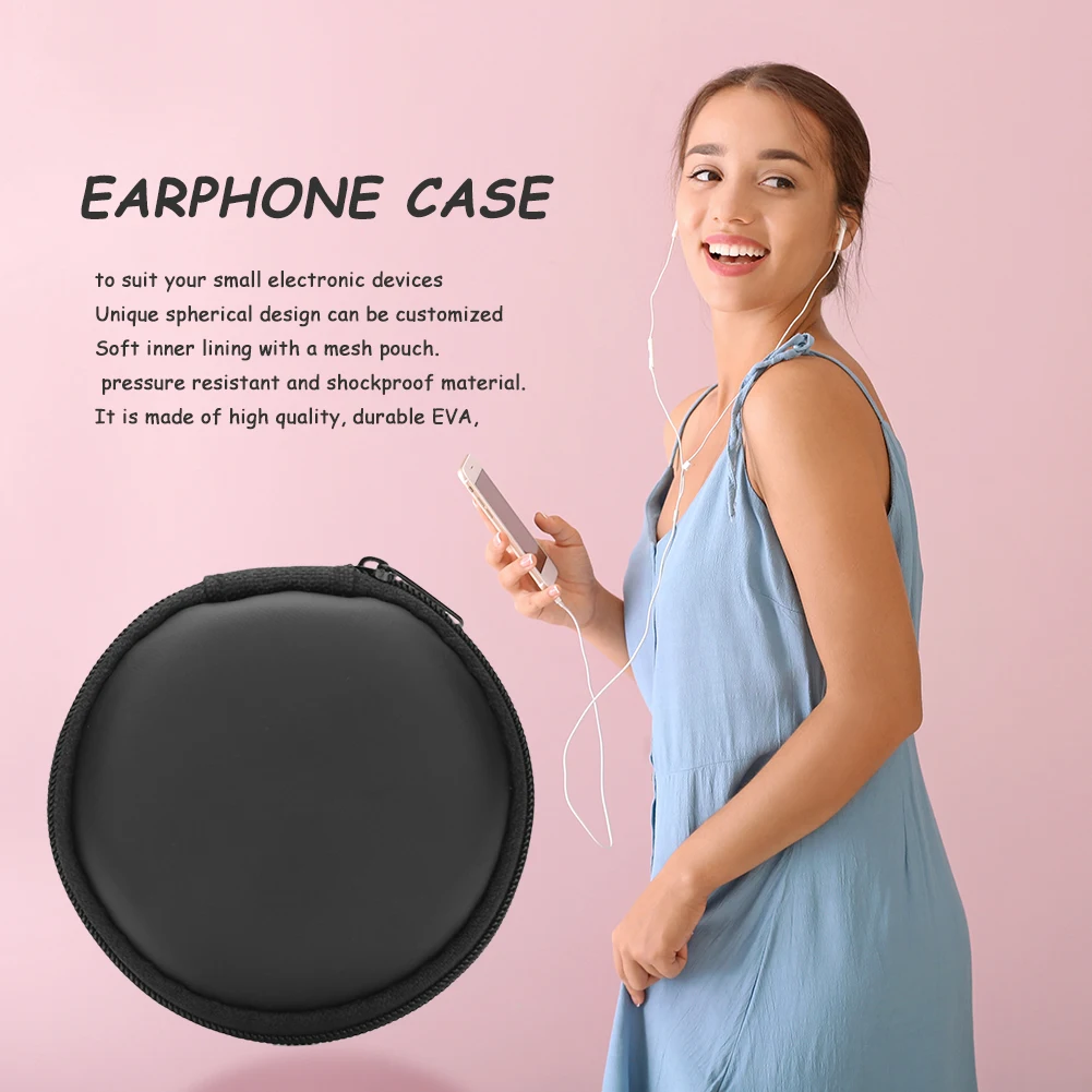 Сумка для хранения наушников портативный твердый мини сетчатый карман на молнии