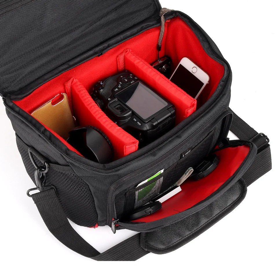 dslr camera bag waterproof shoulder case for canon camera nikon sony bag fujifilm panasonic olympus photo lens bag slr backpack free global shipping