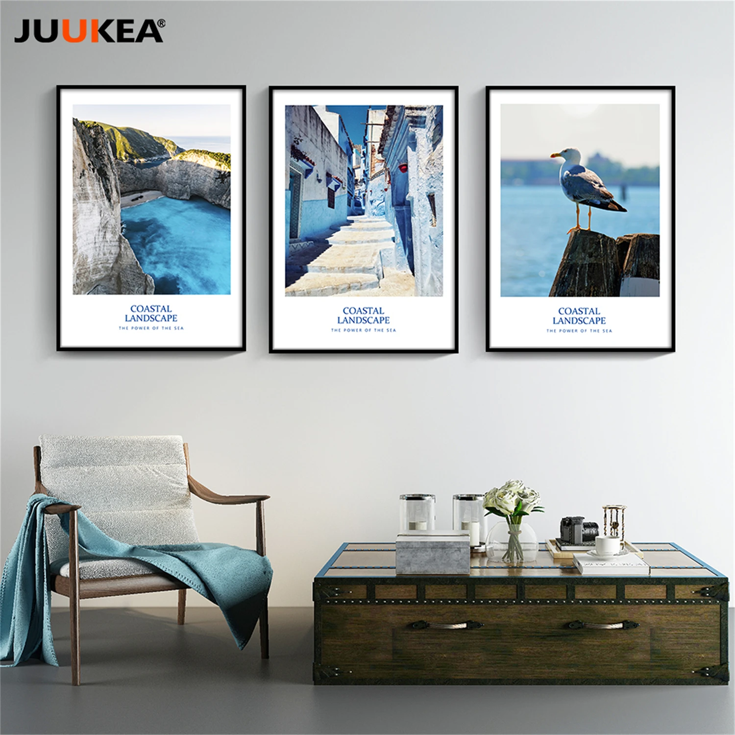 Красивый морской Чайка уличный пейзаж городская группа холста картина печать