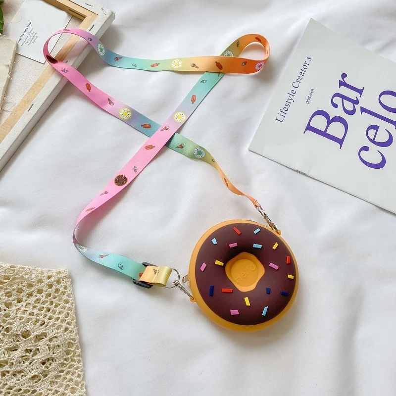 

Little Girl's Cute Cartoon Donuts Shape Handbag Shoulder Bag Stylish Cross Body Bag Kids Backpack Purse Baby Birthday Gift