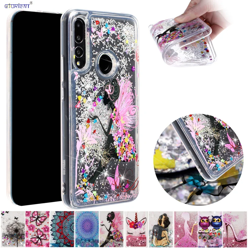 Чехол с зыбучим песком для Huawei P Smart Z жидкий блестящий чехол Y9 Prime 2019 Smartz STK LX1 LX2