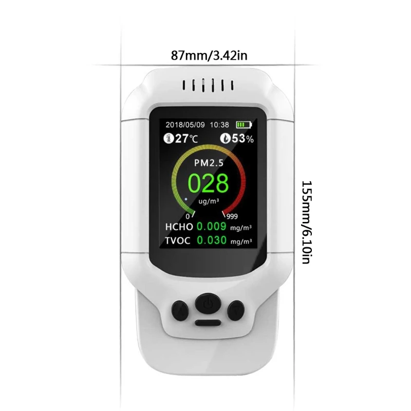 

Pm2.5 Ozone Meter Multi-Gas Formaldehyde Tester Indoor Air Quality Detector