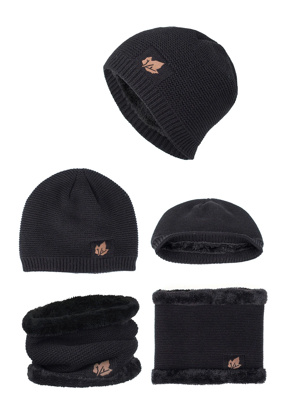 RoxCober, новинка, вязаные шапки Skullies, шапка с воротником, снуд для мужчин и женщин, береты-кепки Gorros, Мужская теплая однотонная зимняя шапка, шапка, комплект