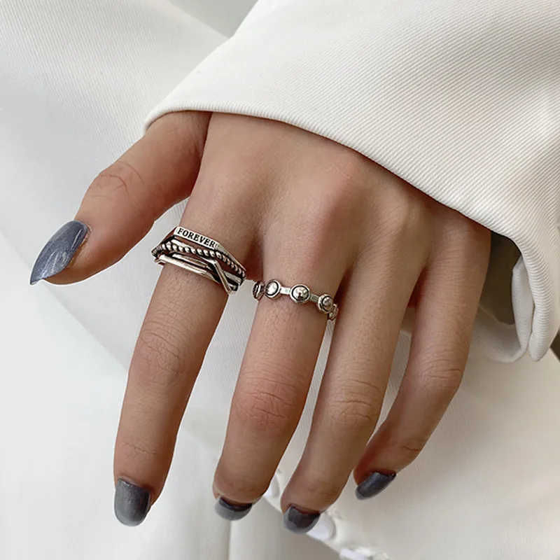 

925 Silver Ring For Men And Women Simple Ring Versatile Temperament Personality Europe And America Style 2021 New Fashion