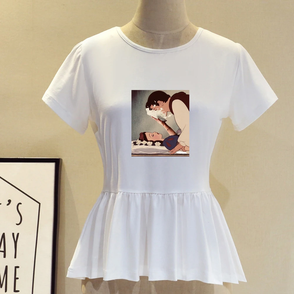 Женская футболка с коротким рукавом модная и Веселая в стиле Белоснежки