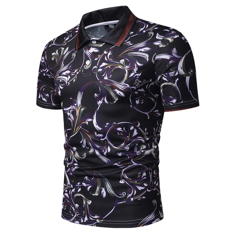 Мужская модная летняя футболка с цветочным принтом новая мужская одежда