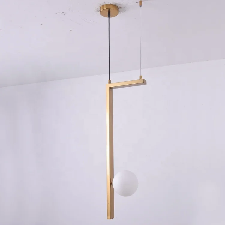 American Rustic New Design Simple Copper Iron White Glass Ball Pendant Lamp For Loft Room hanging lamp | Лампы и освещение