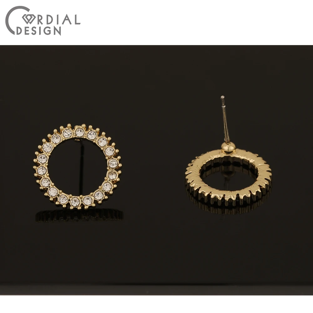 

Cordial Design 100Pcs 15MM Rhinestone Earrings Stud/Jewelry Accessories/Round Shapes/DIY Making/Jewelry Findings & Components