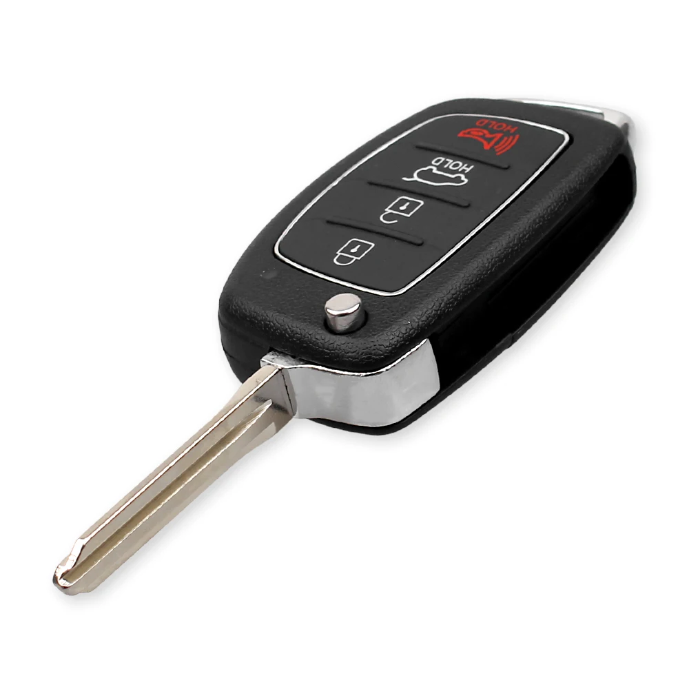 KEYYOU 4 Button Filp Remote Car Key Shell Fob Case For Hyundai Tucson Mistra HB20 SANTA FE IX35 IX45 Accent I40 Solaris | Автомобили и