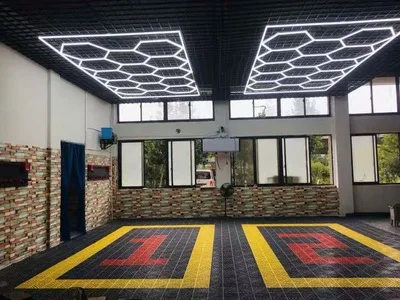 

2X4M Automotive Service Repair Bay Lights Car Wash Workshop Position LED Ceiling Honeycomb Lamp