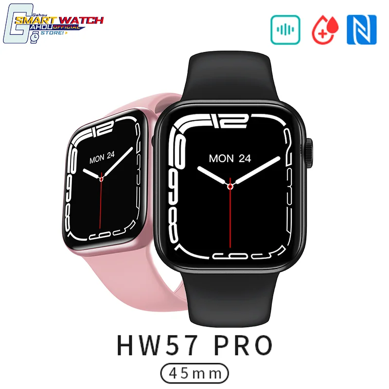 

Smart Watch 2022 HW57 Pro Wireless Charging Bluetooth Call IWO Serie 7 45mm Men Women Fitness NFC Watches PK HW22 HW16 HW37