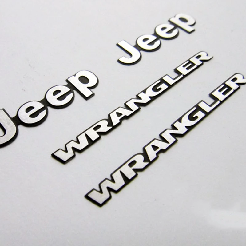 Remote Control Car Parts Body Metal Logo Sticker Sets For 1/10 Rc Truck Tamiya CC01 Jeep Wrangler Car Shell