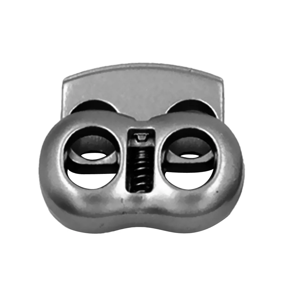 10 шт. пружинный шнур замки для шнурков металлические двойные отверстия концы