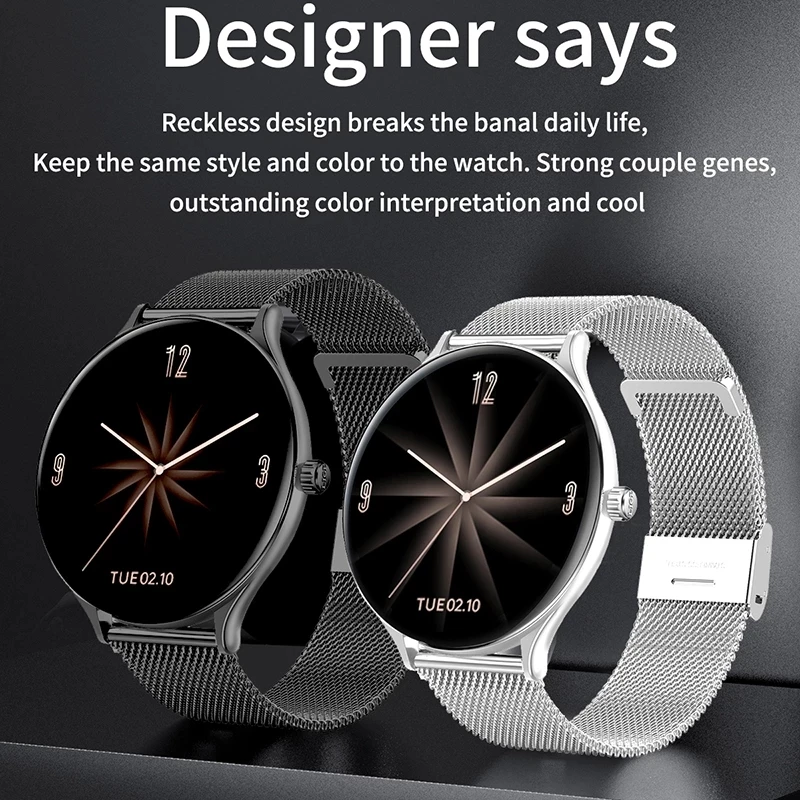 

2021 New Women Smart Watch Woman Fashion Watch Heart Rate Sleep Monitoring For Android IOS Waterproof Ladies Smartwatch+Box