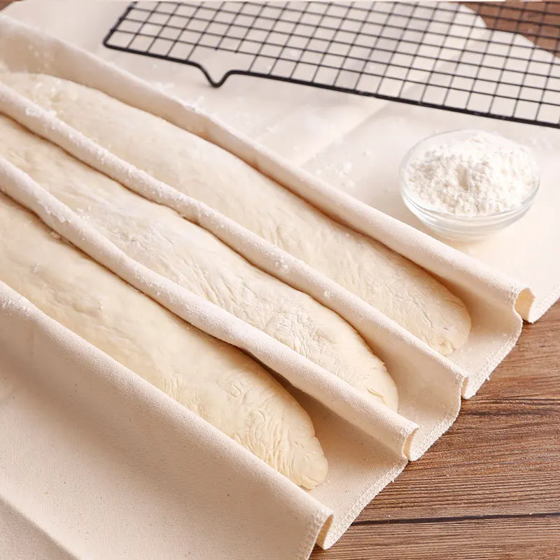 

Thick Fermented Linen Cloth Proofing Dough Bakers Pastry Cloth Bread Baguette Flax Cloth Baking Mat Kitchen Tools Accessories