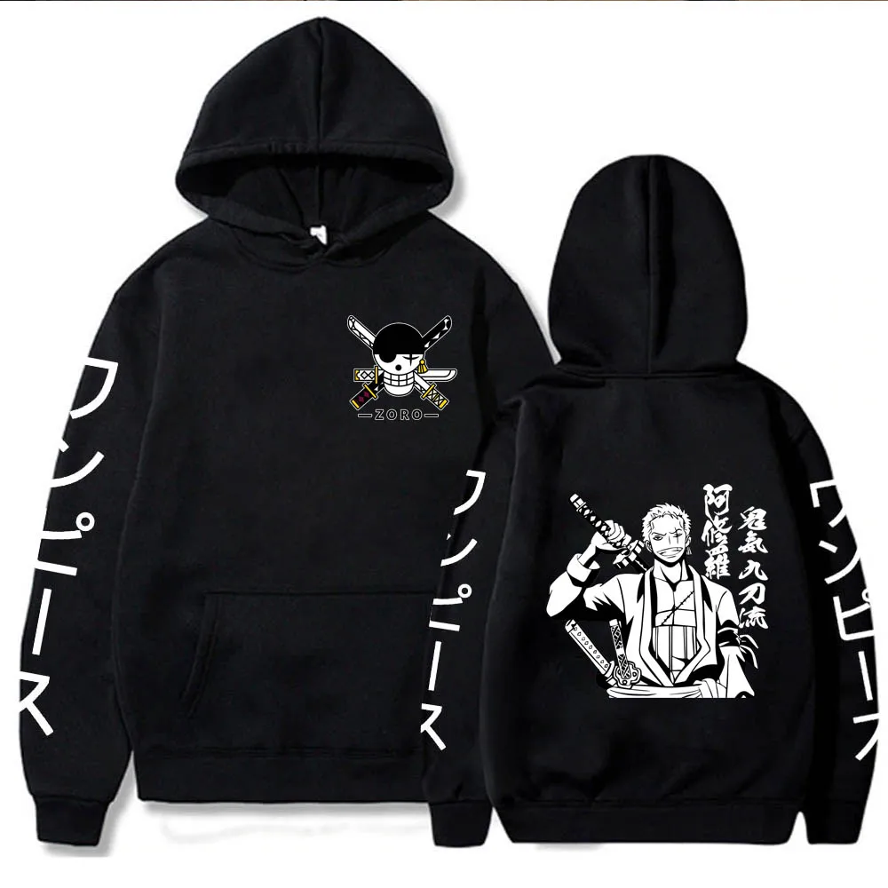 

Anime Monkey D Luffy Hoodies Cool Roronoa Zoro Pullover Hooded Sweatshirt Men's Long Sleeve Tops print