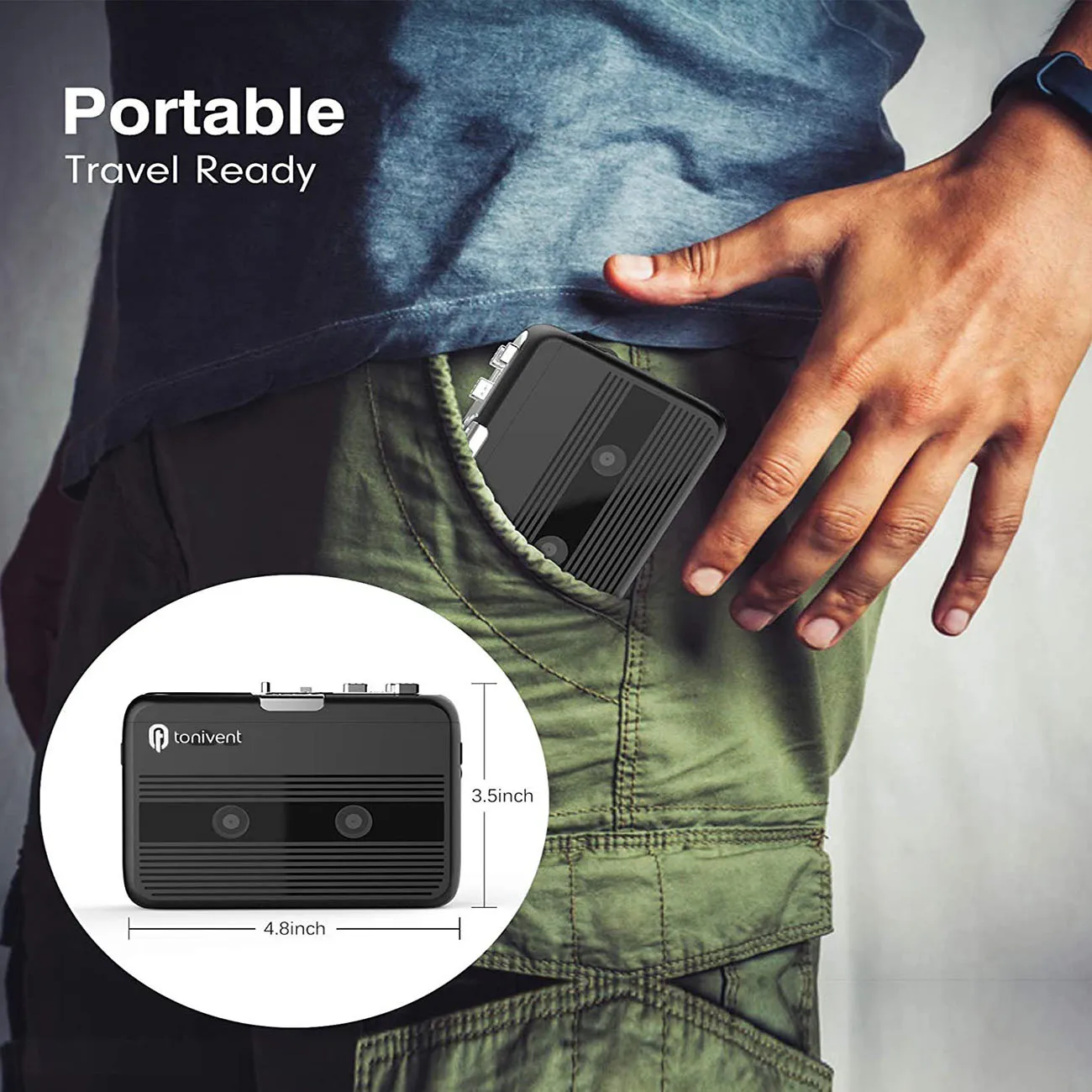 Портативный Bluetooth-приемник и передатчик Walkman разъем для FM-радио Кассетный
