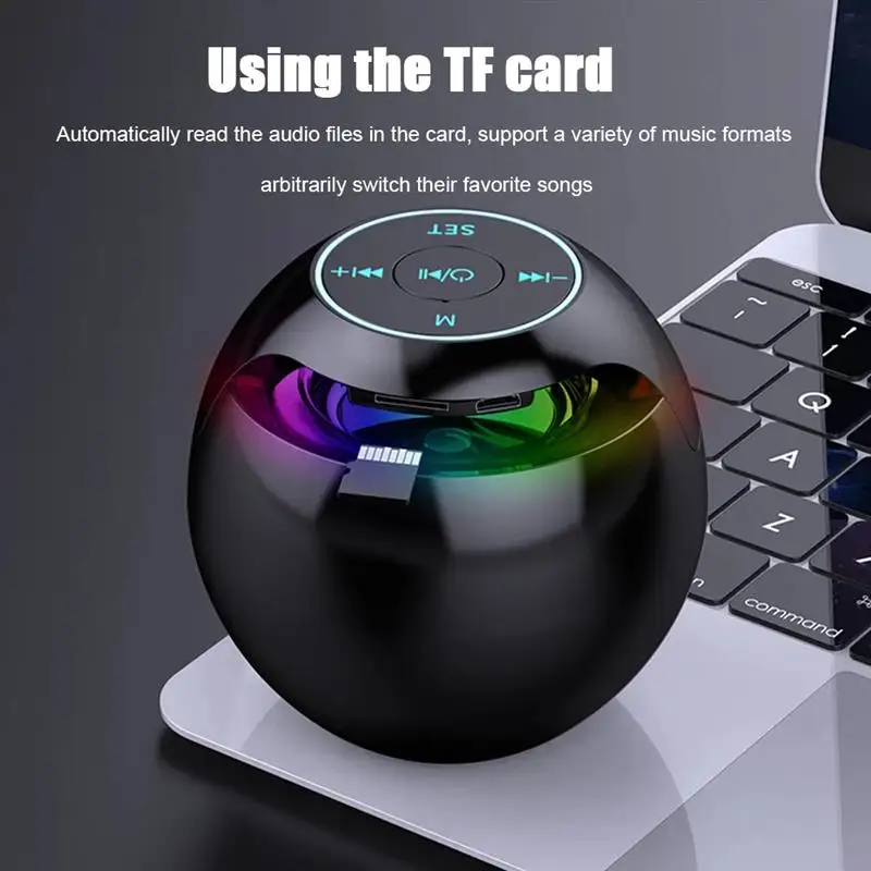Mini Bluetooth Speaker Wireless Portable Speakers Sound Box with LED Display Alarm Clock Hifi TF Card MP3 Music Play | Электроника