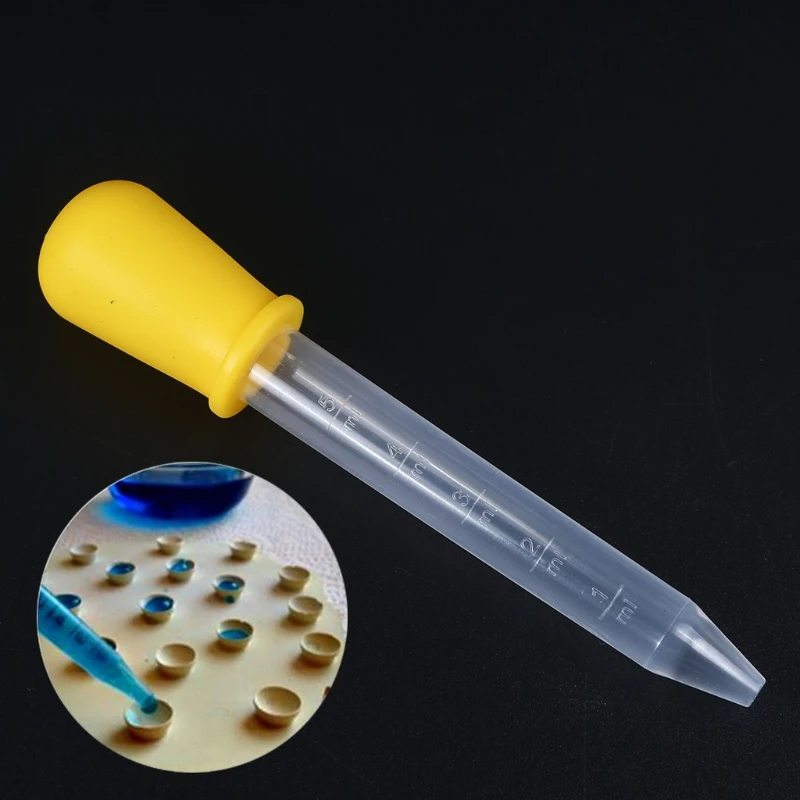 

10 Pieces Pipettes Silicone and Plastic Dropper Pipettes Liquid Droppers for Candy Sweet Kids Children Kitchen Gummy Mold and Cr