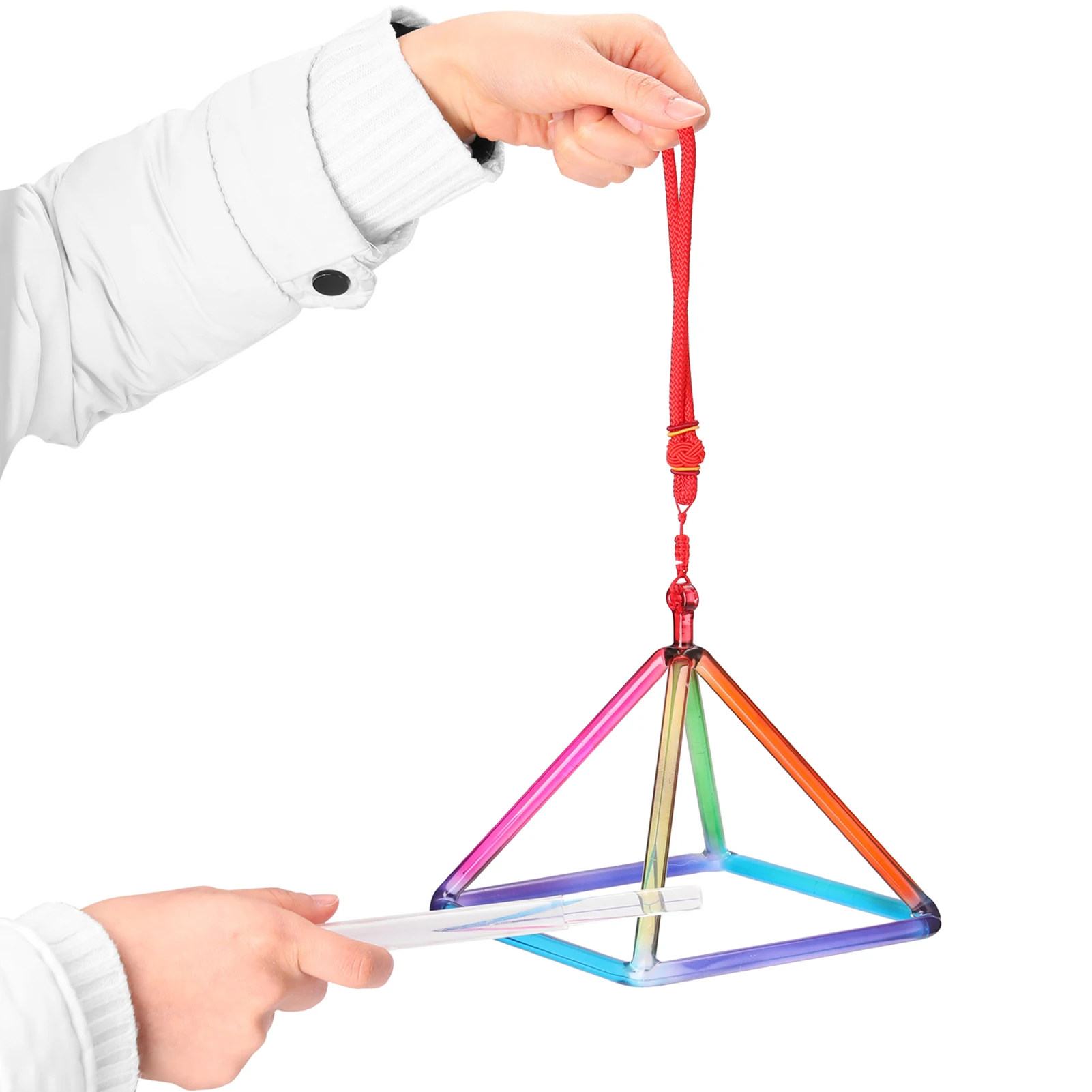 

Crystal Material Singing Pyramid Percussion Instruments Yoga Meditation Relaxation Tool