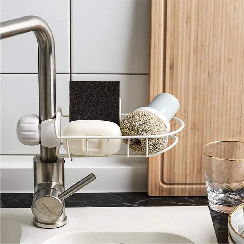 Подвесная стойка для хранения раковины держатель губки и полотенец сливной