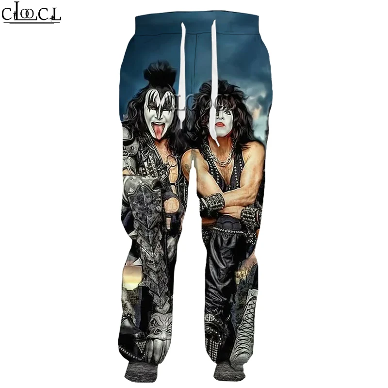 HX новейшие хип хоп Рок металлические брюки Kiss Band для мужчин и женщин забавные