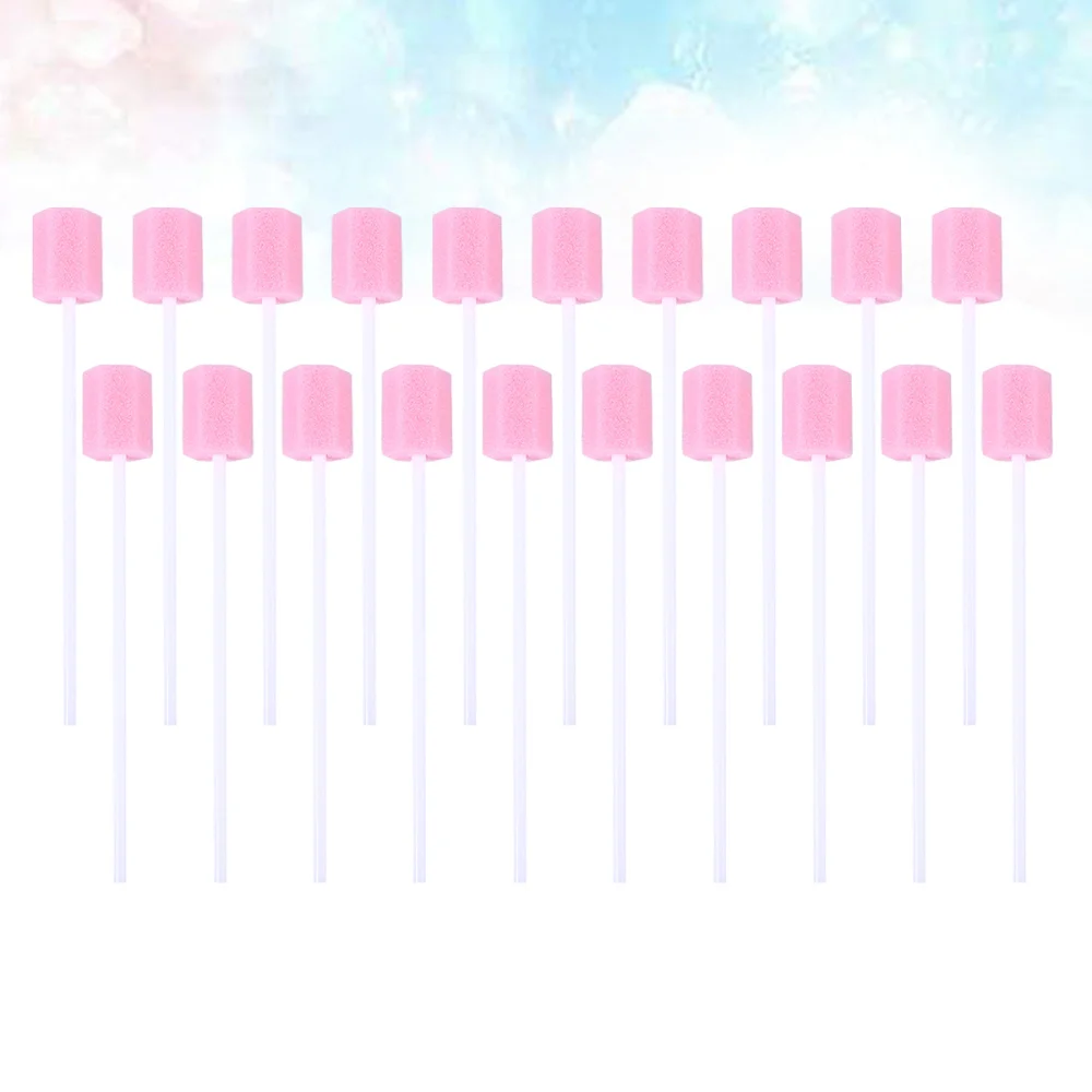 

200PCS Disposable Oral Care Sponge Swab Tooth Cleaning Mouth Swabs )