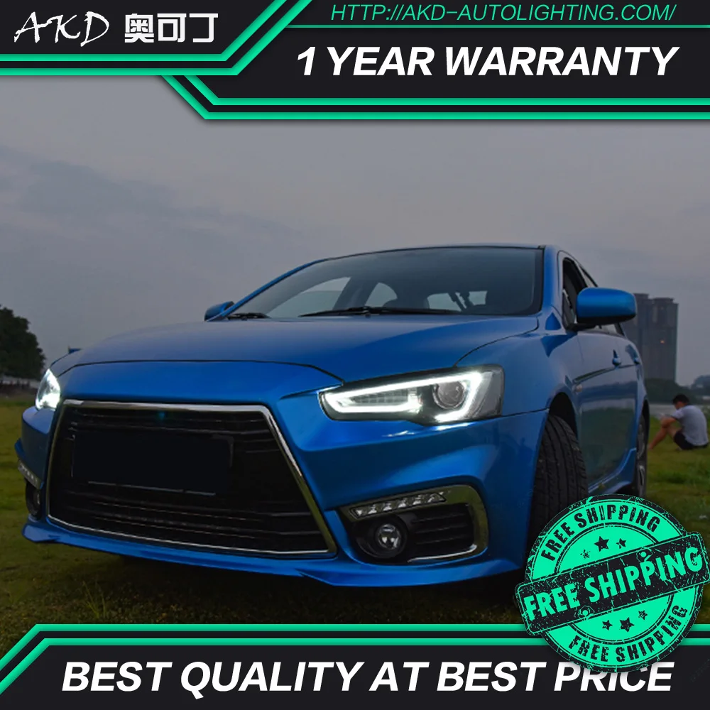 AKD тюнинг автомобильных фар для Mitsubishi Lancer EX 2008-2016 светодиодные фары DRL ходовые